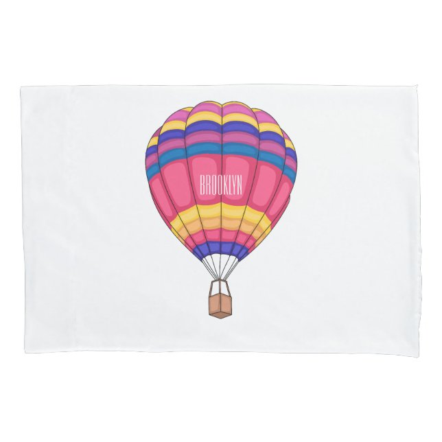 Cartoon für Heißluftballon Kissenbezug (Vorderseite)