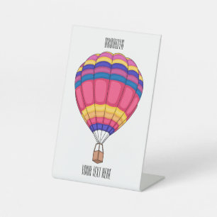 Cartoon für Heißluftballon Sockelschild