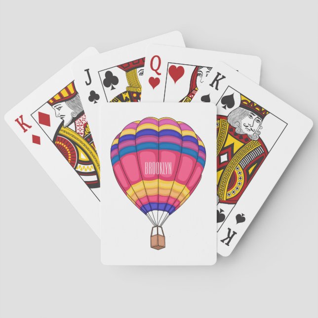 Cartoon für Heißluftballon Spielkarten (Rückseite)