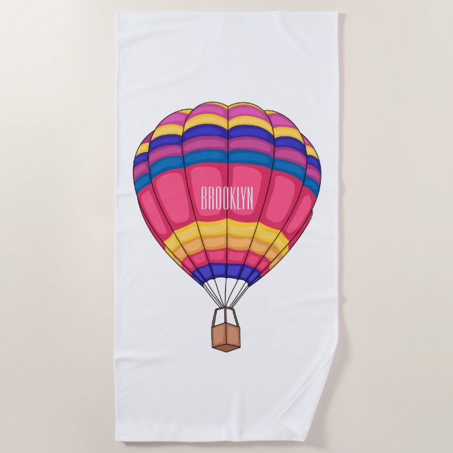 Cartoon für Heißluftballon Strandtuch (Vorderseite)