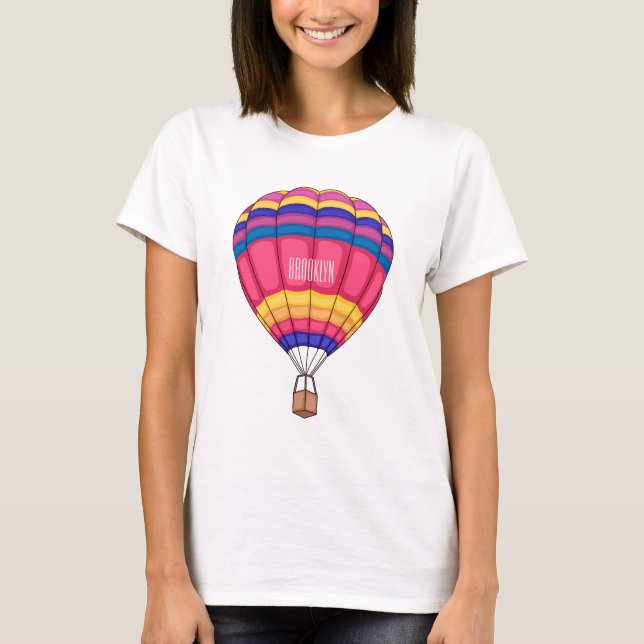 Cartoon für Heißluftballon T-Shirt (Vorderseite)