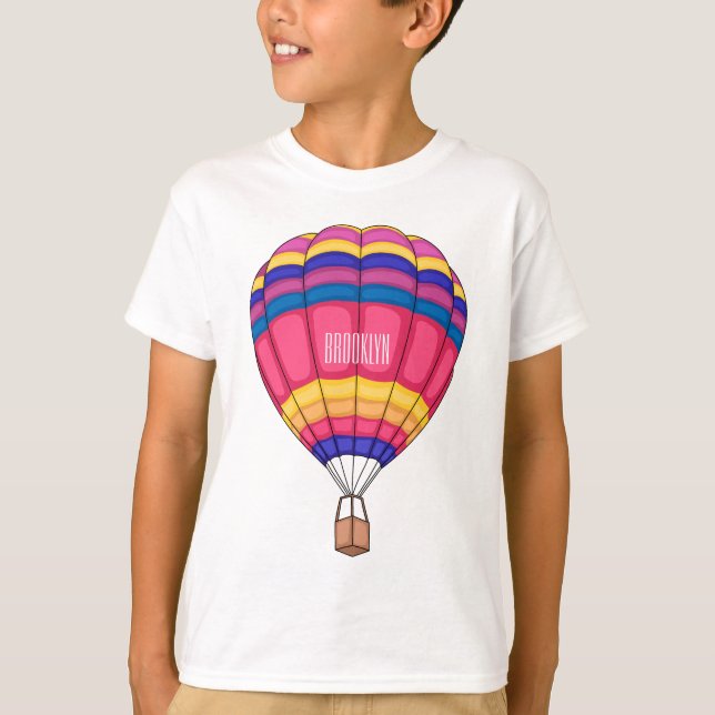 Cartoon für Heißluftballon T-Shirt (Vorderseite)