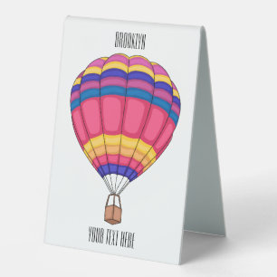 Cartoon für Heißluftballon Tischaufsteller