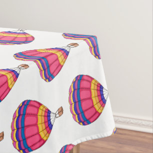 Cartoon für Heißluftballon Tischdecke