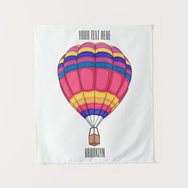 Cartoon für Heißluftballon Wandteppich (Vorderseite)