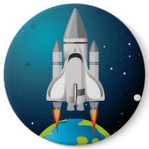 Cartoon für künstlerische Raketen