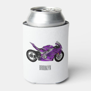 Cartoon für lila Motorräder Dosenkühler