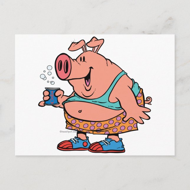 Cartoon für lustiges Party Postkarte (Vorderseite)