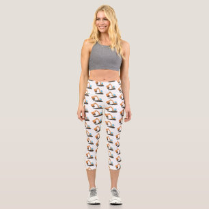 Cartoon für niedlich-orange-Bagger Capri Leggings