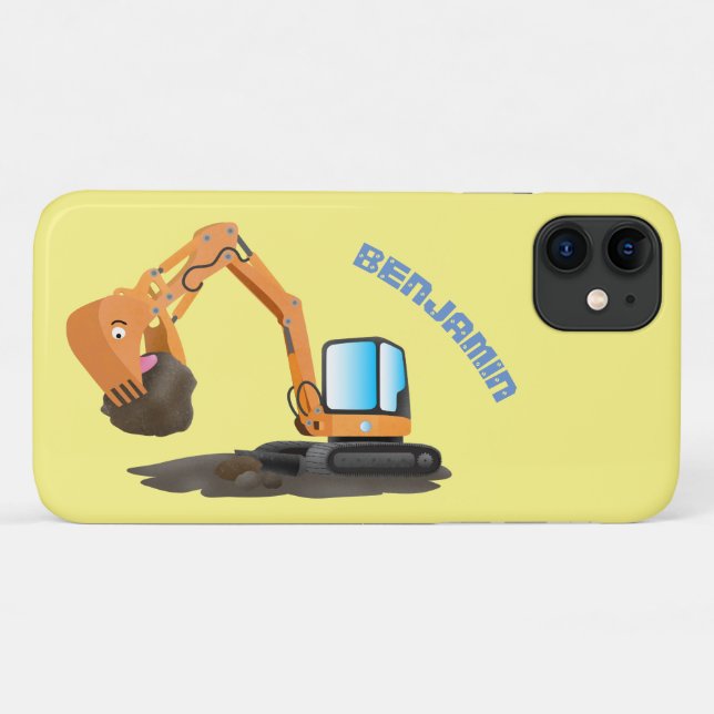 Cartoon für niedlich-orange-Bagger Case-Mate iPhone Hülle (Rückseite (Horizontal))