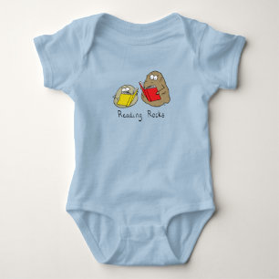 Cartoon für niedliche Lesedokumente Baby Strampler