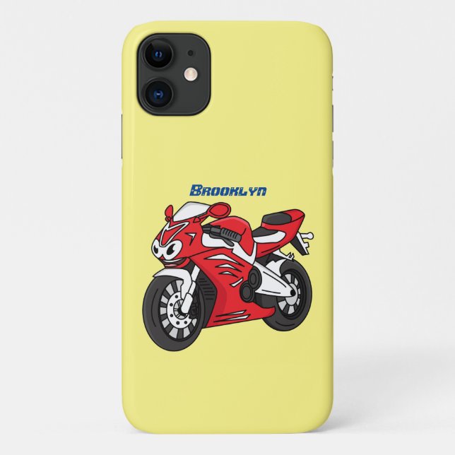 Cartoon für niedliche Motorräder Case-Mate iPhone Hülle (Rückseite)