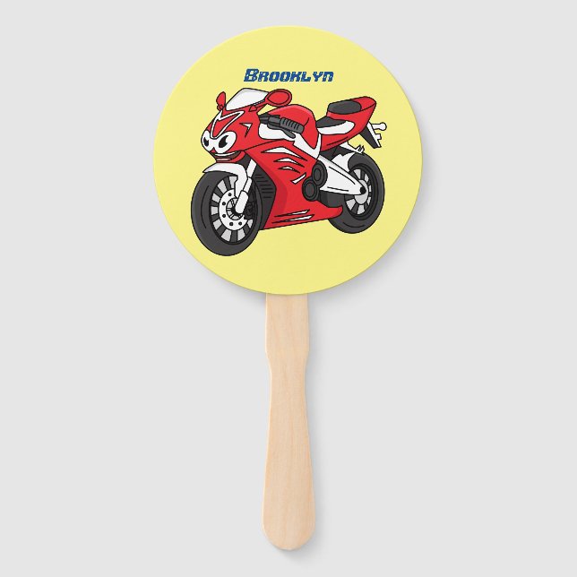 Cartoon für niedliche Motorräder Fächer (Vorderseite)