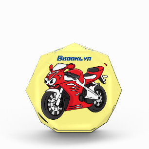 Cartoon für niedliche Motorräder Fotoblock
