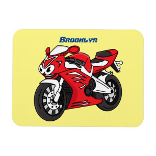Cartoon für niedliche Motorräder Magnet