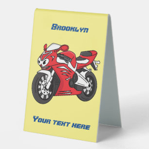 Cartoon für niedliche Motorräder Tischaufsteller