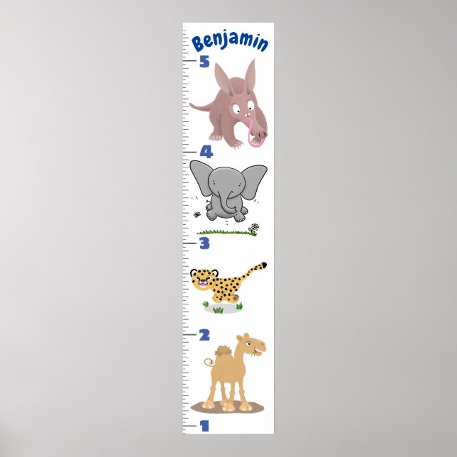 Cartoon für niedliche Safari-Tiere Poster (Vorne)