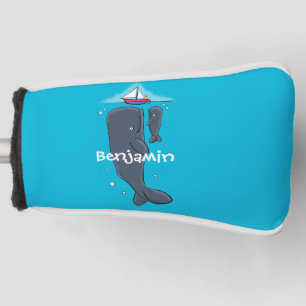 Cartoon für niedliche Wale und Segelboote Golf Headcover