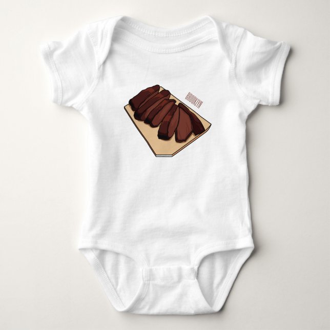 Cartoon für Rindenbrust Baby Strampler (Vorderseite)
