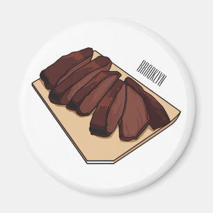 Cartoon für Rindenbrust Magnet