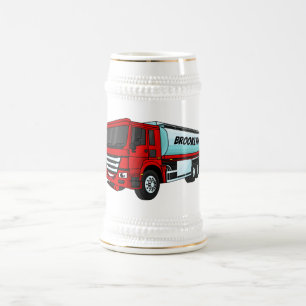 Cartoon für Tankwagen Bierglas