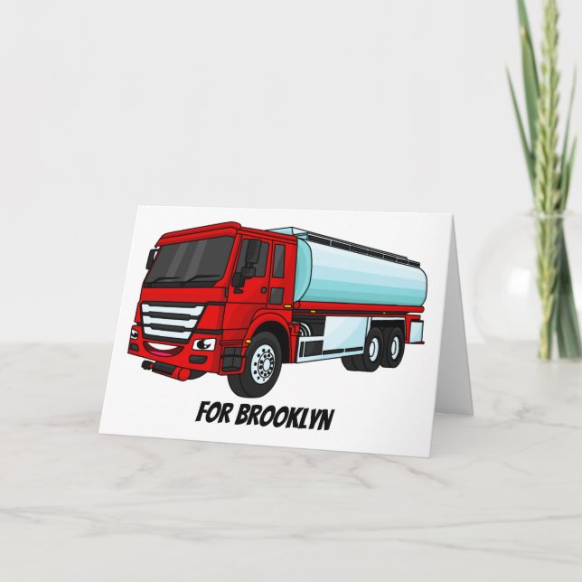 Cartoon für Tankwagen Feiertagskarte (Vorderseite)