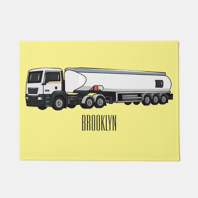 Cartoon für Tankwagen Fußmatte (Vorderseite)