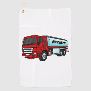 Cartoon für Tankwagen Golfhandtuch