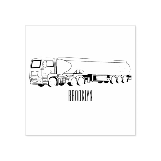 Cartoon für Tankwagen Gummistempel (Prägung)