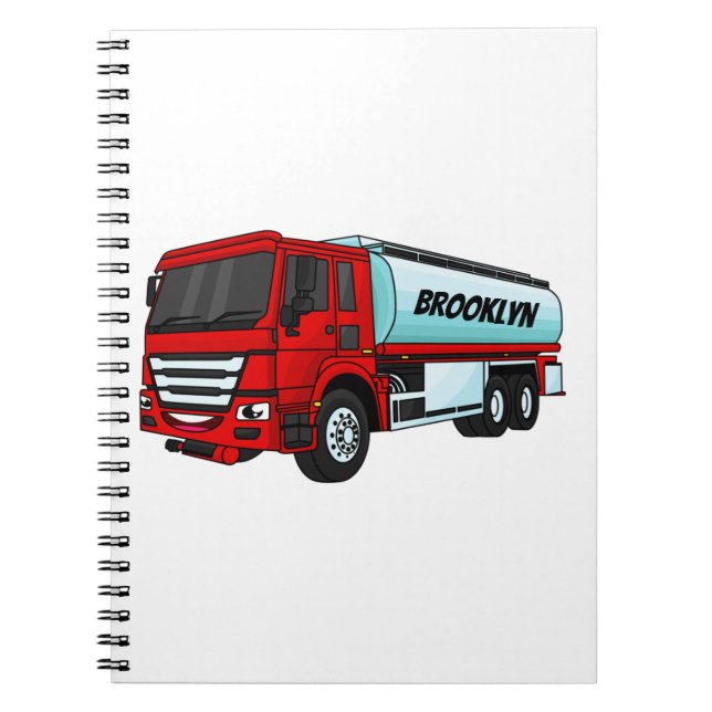 Cartoon für Tankwagen Notizblock (Vorderseite)