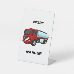 Cartoon für Tankwagen Sockelschild