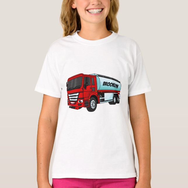 Cartoon für Tankwagen T-Shirt (Vorderseite)