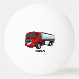 Cartoon für Tankwagen Tischtennisball