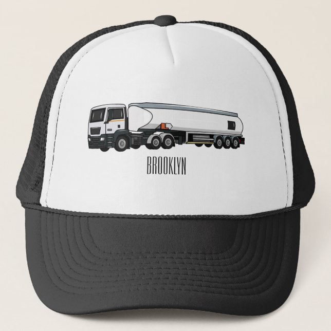Cartoon für Tankwagen Truckerkappe (Vorderseite)