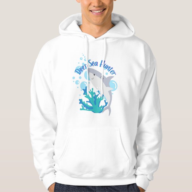 Cartoon für Tiefseejäger Hoodie (Vorderseite)