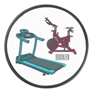 Cartoon für Treadmill und Spinnerbike Eishockey Puck