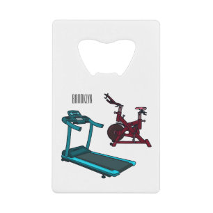 Cartoon für Treadmill und Spinnerbike Geldbeutel Flaschenöffner