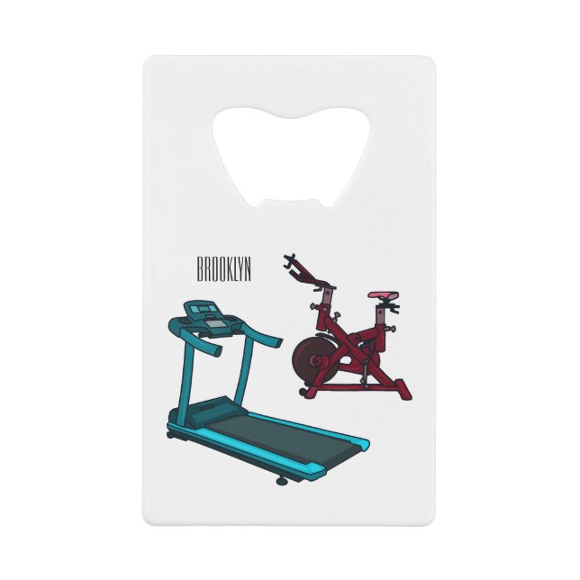 Cartoon für Treadmill und Spinnerbike Geldbeutel Flaschenöffner (Vorderseite)