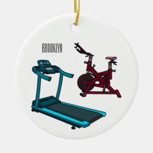 Cartoon für Treadmill und Spinnerbike Keramik Ornament