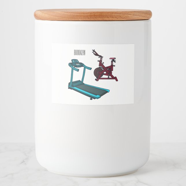 Cartoon für Treadmill und Spinnerbike Lebensmitteletikett (Vorderseite)