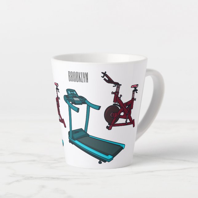 Cartoon für Treadmill und Spinnerbike Milchtasse (Rechte Ecke)