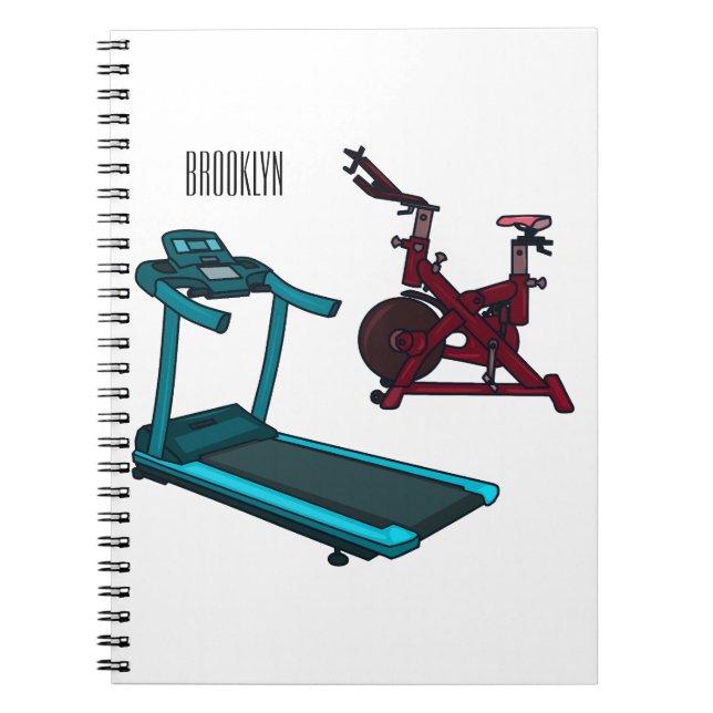 Cartoon für Treadmill und Spinnerbike Notizblock (Vorderseite)