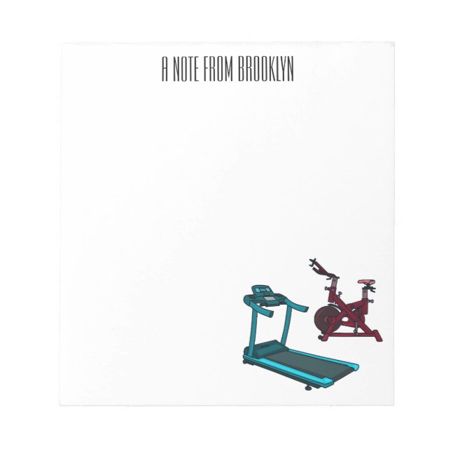 Cartoon für Treadmill und Spinnerbike Notizblock (Vorderseite)