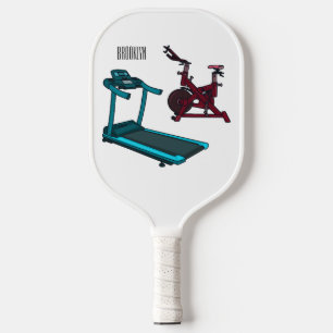 Cartoon für Treadmill und Spinnerbike Pickleball Schläger