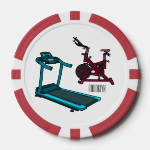 Cartoon für Treadmill und Spinnerbike Pokerchips