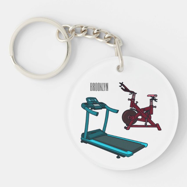 Cartoon für Treadmill und Spinnerbike Schlüsselanhänger (Vorderseite)