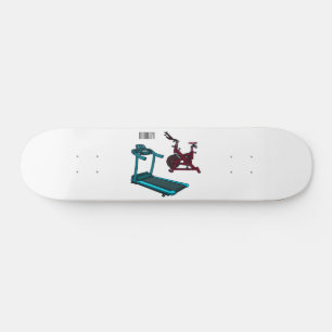 Cartoon für Treadmill und Spinnerbike Skateboard