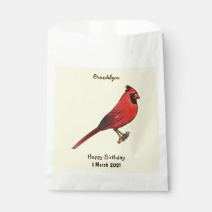 Cartoon für Vogelarten im nördlichen Kardinal Geschenktütchen