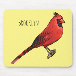 Cartoon für Vogelarten im nördlichen Kardinal Mousepad