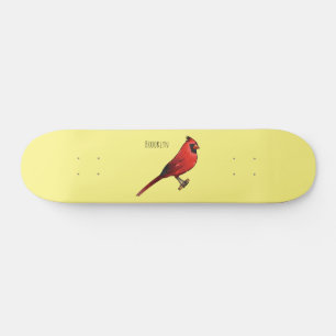 Cartoon für Vogelarten im nördlichen Kardinal Skateboard